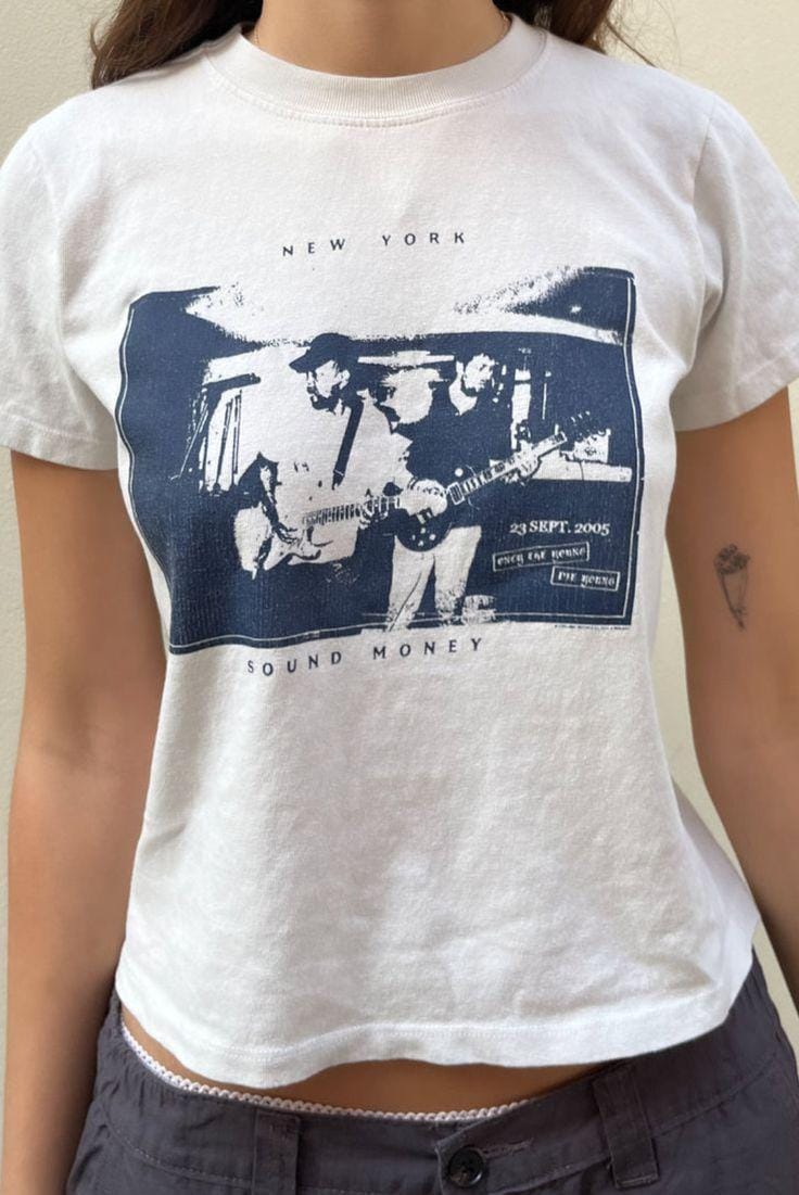 90s Aesthetic Collage Baby Tee