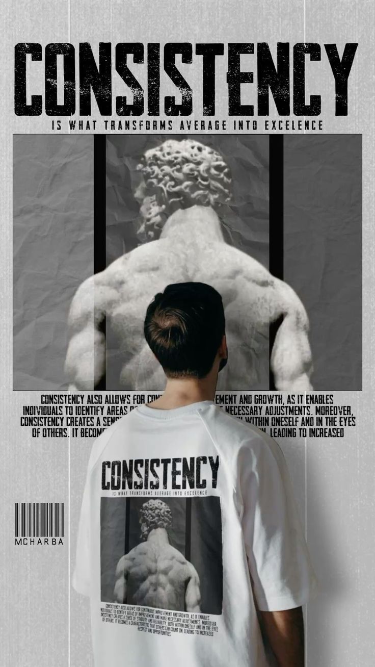 Consistency' Motivational Graphic Tee | Greco-Roman Gym Streetwear