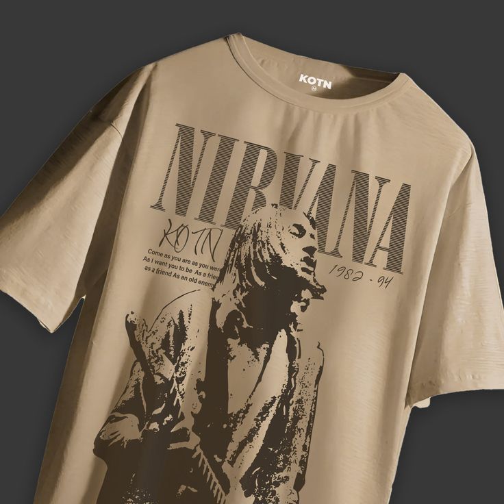 Vintage Nirvana Band Graphic Oversized Tee | Grunge Music Culture Revival