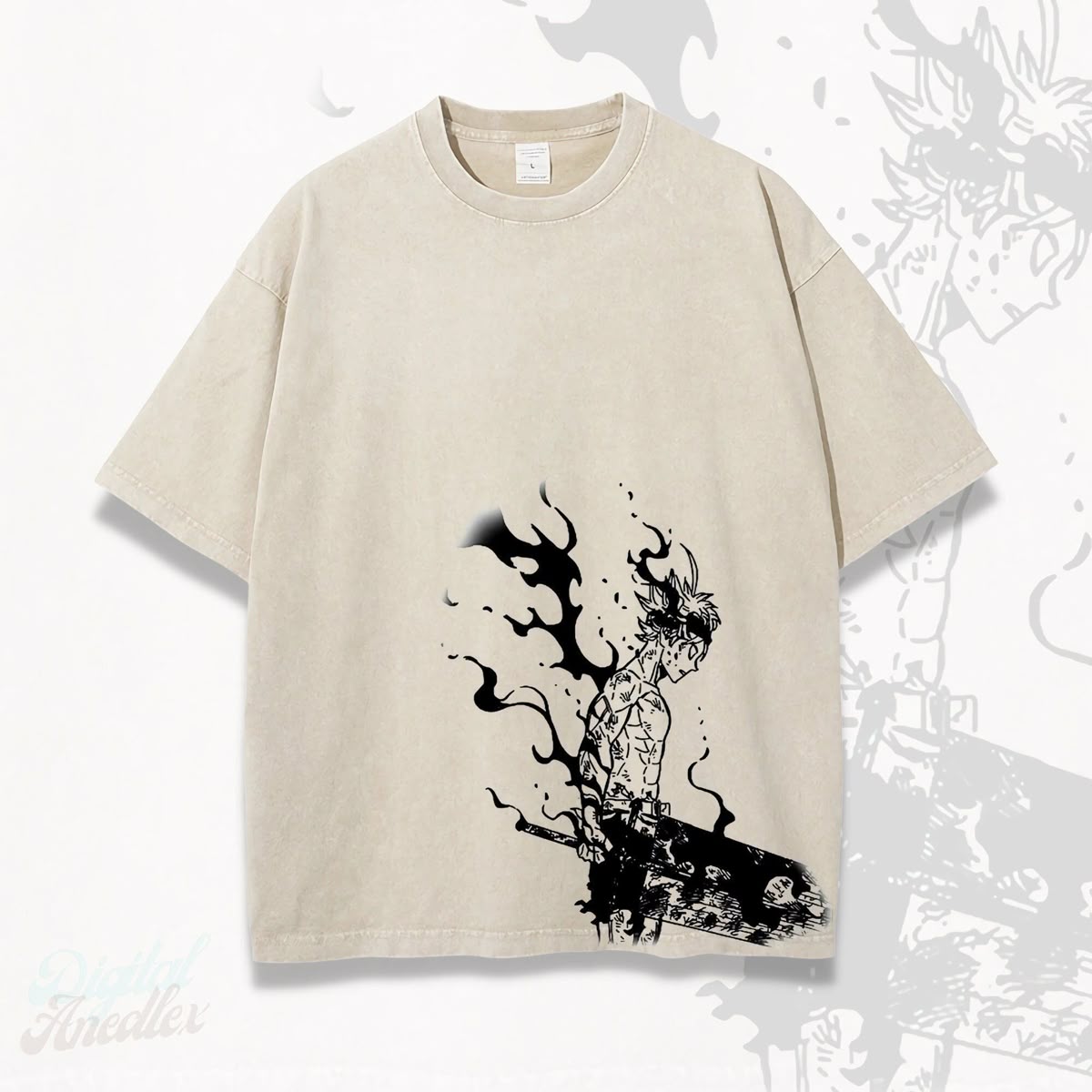 Black Clover Asta Black Form Manga Panel Tee | Vintage Style Anime T-Shirt