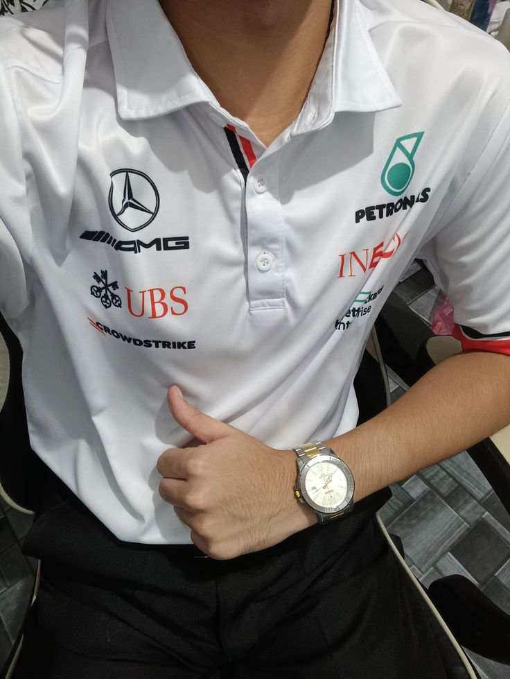 Official Mercedes-AMG Petronas F1 Team Polo Shirt | Motorsport Fan Apparel