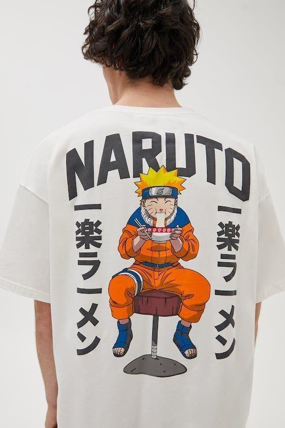 Naruto Eating Ramen Ichiraku Oversized Unisex Tee