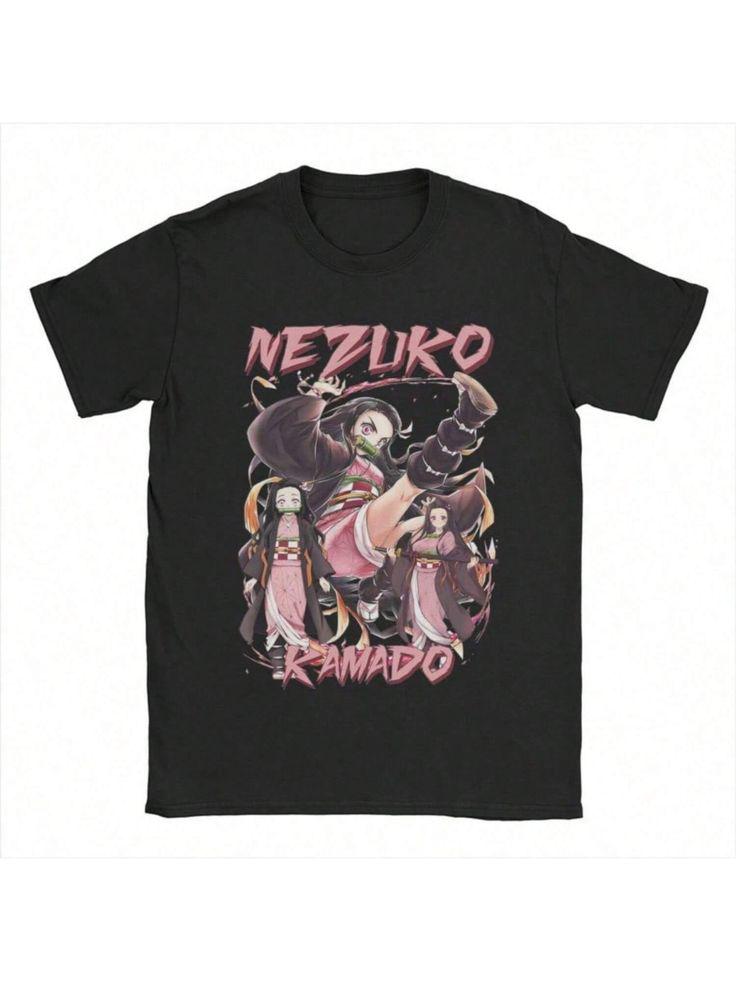 Kamado Nezuko Power Stance Oversized T-Shirt - Pink & Black Graphic Tee