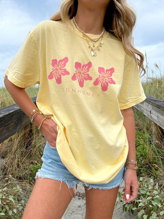 Sunhoney Tropical Floral Oversized Tee