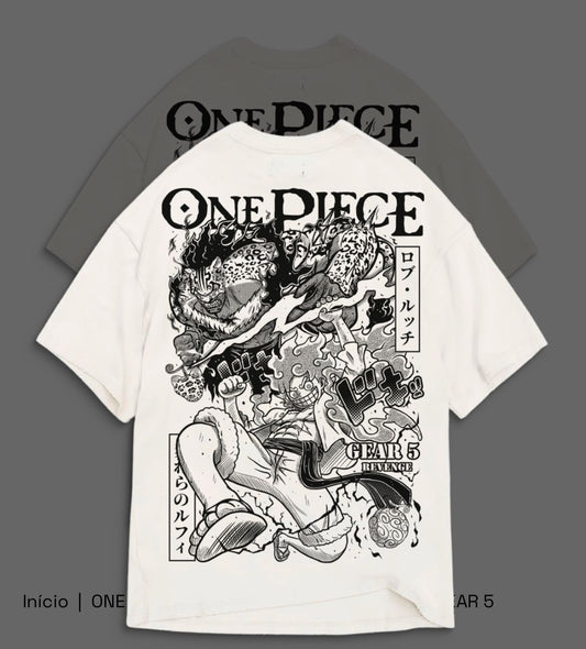 One Piece Gear 5 Luffy vs. Awakened Rob Lucci T-Shirt | Wano Arc Final Battle Tee