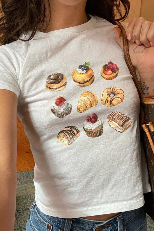 Watercolor Patisserie Dessert Graphic Tee