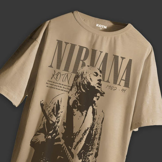 Vintage Nirvana Band Graphic Oversized Tee | Grunge Music Culture Revival